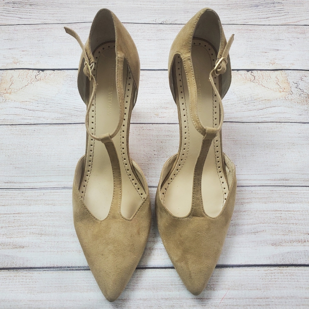 Adrienne Vittadini t strap suede heel 10 - Picture 3 of 5